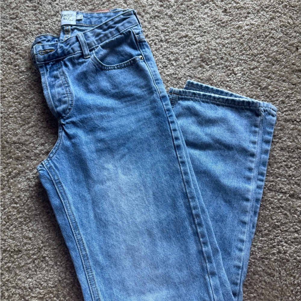 Princess Polly Women's Blue Straight Leg Jeans